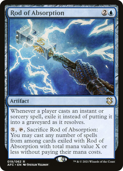 Rod of Absorption\nAdventures in the Forgotten Realms Commander\nSingle\nMagic The Gathering