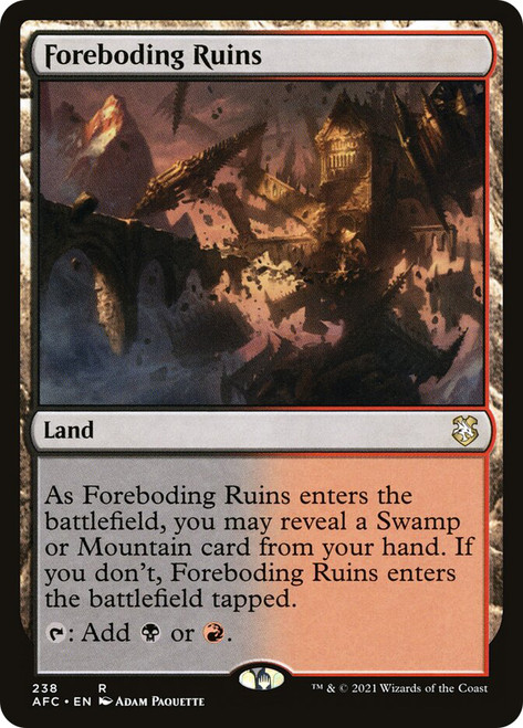 Foreboding Ruins\nAdventures in the Forgotten Realms Commander\nSingle\nMagic The Gathering