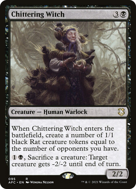 Chittering Witch\nAdventures in the Forgotten Realms Commander\nSingle\nMagic The Gathering