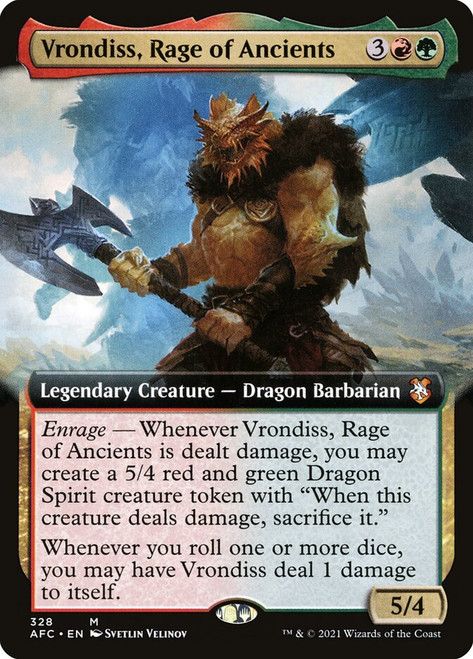 Vrondiss, Rage of Ancients (Extended Art)\nAdventures in the Forgotten Realms Commander - Variants\nSingle\nMagic The Gathering