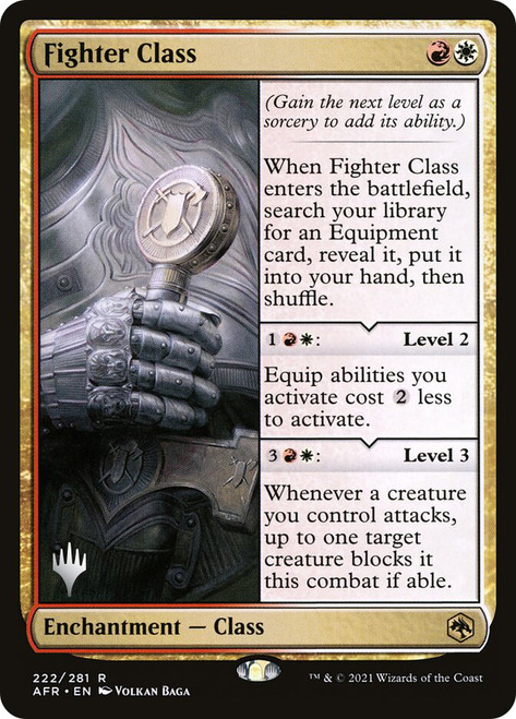 Fighter Class (Promo Pack) (Adventures in the Forgotten Realms)\nPromo: Planeswalker Stamped\nSingle\nMagic The Gathering