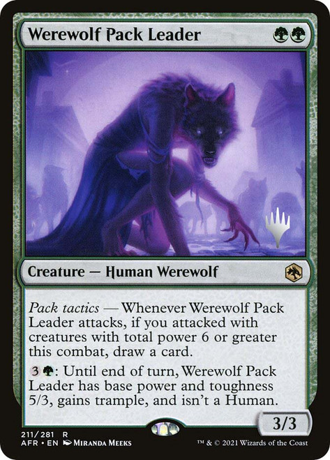 Werewolf Pack Leader (Promo Pack) (Adventures in the Forgotten Realms)
Promo
Single
Magic: The Gathering