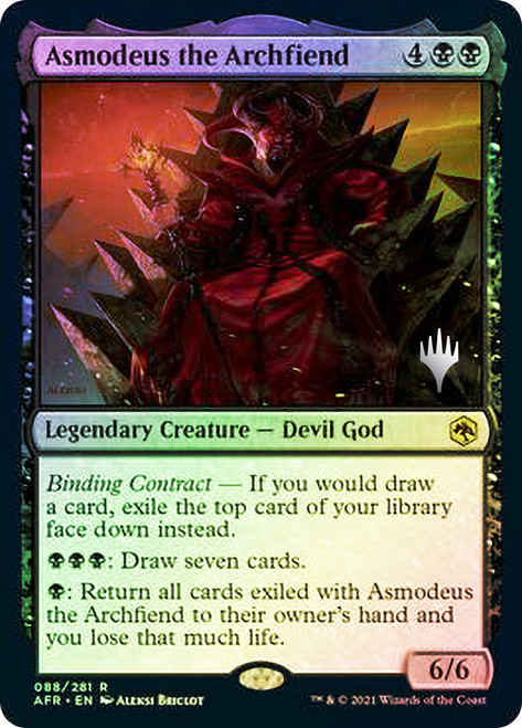 Asmodeus the Archfiend (Promo Pack) (Adventures in the Forgotten Realms)\nPromo: Planeswalker Stamped\nSingle\nMagic The Gathering