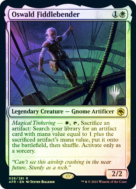 Oswald Fiddlebender (Promo Pack) (Adventures in the Forgotten Realms)\nPromo: Planeswalker Stamped\nSingle\nMagic The Gathering