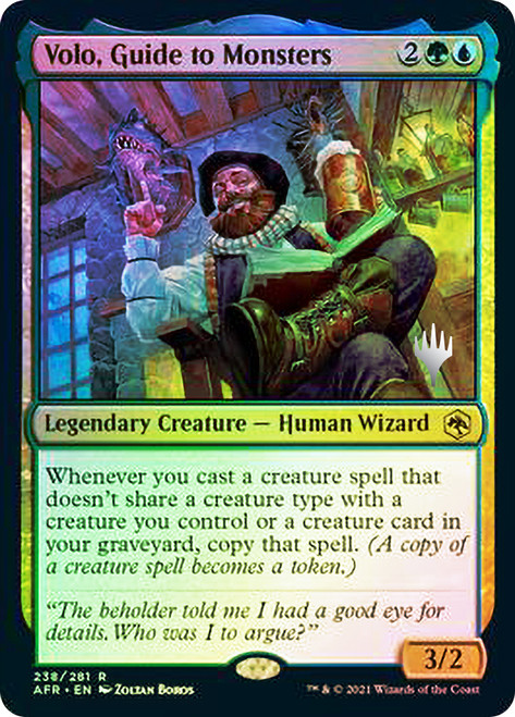 Volo, Guide to Monsters (Promo Pack) (Adventures in the Forgotten Realms)\nPromo: Planeswalker Stamped\nSingle\nMagic The Gathering