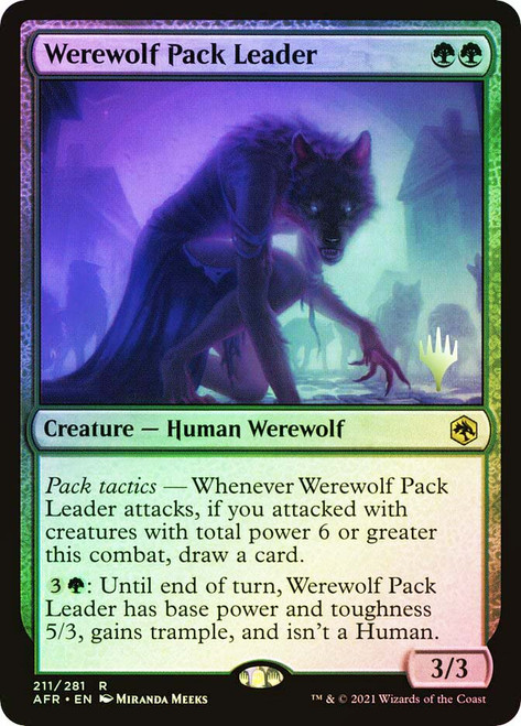Werewolf Pack Leader (Promo Pack) (Adventures in the Forgotten Realms)
Promo
Single
Magic: The Gathering