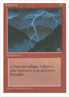 Lightning Bolt
4th Edition - Italian
Single
Magic The Gathering