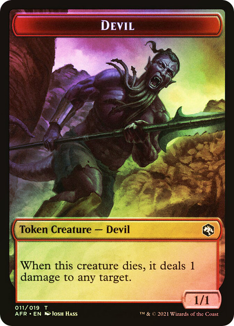 {Devil Token} // {Mordenkainen Emblem}
Adventures in the Forgotten Realms
Single
Magic: The Gathering