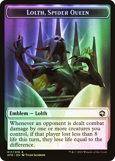 {Lolth, Spider Queen Emblem} // {Treasure Token}
Adventures in the Forgotten Realms
Single
Magic: The Gathering