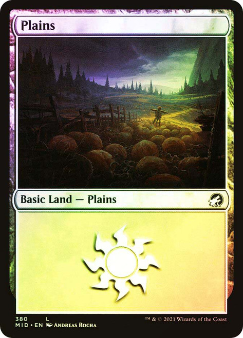 Plains (#380)\nInnistrad: Midnight Hunt\nSingle\nMagic The Gathering