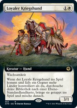 Loyal Warhound (Extended Art)
Adventures in the Forgotten Realms - Variants - German
Single
Magic The Gathering