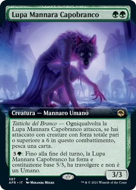 Werewolf Pack Leader (Extended Art)
Adventures in the Forgotten Realms - Variants - Italian
Single
Magic The Gathering