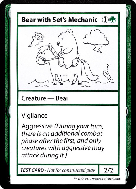 Bear with Set's Mechanic\nMystery Booster - Test Cards (No Symbol)\nSingle\nMagic The Gathering