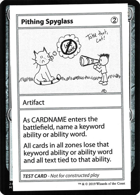 Pithing Spyglass\nMystery Booster - Test Cards (No Symbol)\nSingle\nMagic The Gathering