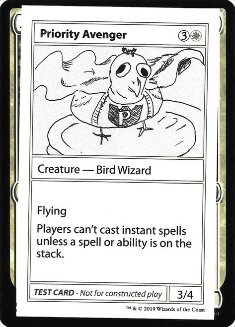 Priority Avenger\nMystery Booster - Test Cards (No Symbol)\nSingle\nMagic The Gathering