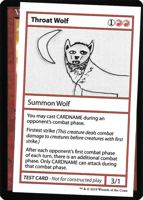 Throat Wolf\nMystery Booster - Test Cards (No Symbol)\nSingle\nMagic The Gathering