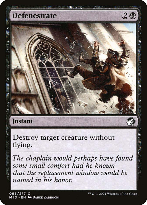 Defenestrate\nInnistrad: Midnight Hunt\nSingle\nMagic The Gathering