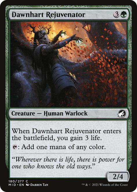 Dawnhart Rejuvenator\nInnistrad: Midnight Hunt\nSingle\nMagic The Gathering