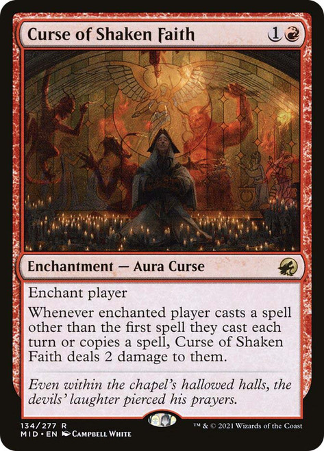 Curse of Shaken Faith\nInnistrad: Midnight Hunt\nSingle\nMagic The Gathering