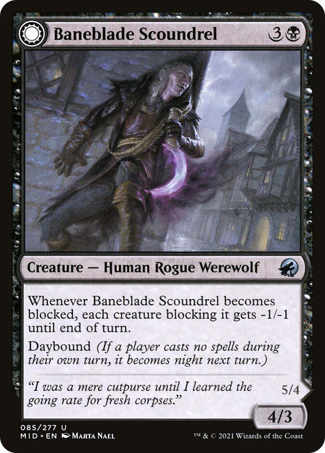 Baneblade Scoundrel // Baneclaw Marauder\nInnistrad: Midnight Hunt\nSingle\nMagic The Gathering