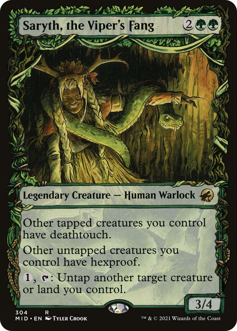 Saryth, the Viper's Fang (Showcase)\nInnistrad: Midnight Hunt - Variants\nSingle\nMagic The Gathering