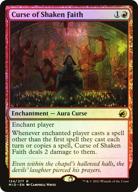 Curse of Shaken Faith\nInnistrad: Midnight Hunt\nSingle\nMagic The Gathering