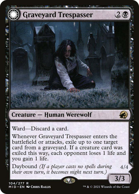 Graveyard Trespasser // Graveyard Glutton\nInnistrad: Midnight Hunt\nSingle\nMagic The Gathering
