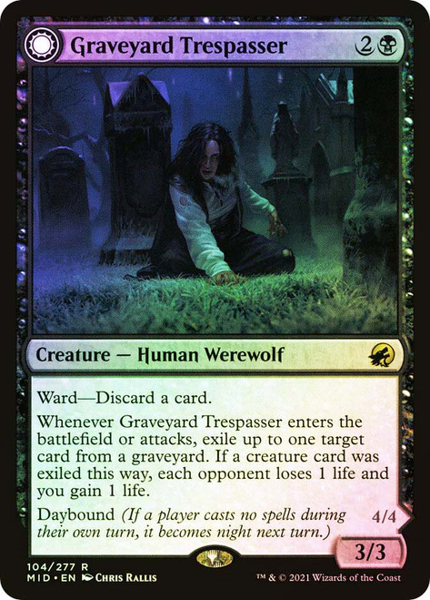 Graveyard Trespasser // Graveyard Glutton\nInnistrad: Midnight Hunt\nSingle\nMagic The Gathering