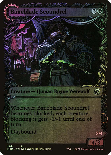 Baneblade Scoundrel // Baneclaw Marauder (Showcase)\nInnistrad: Midnight Hunt - Variants\nSingle\nMagic The Gathering