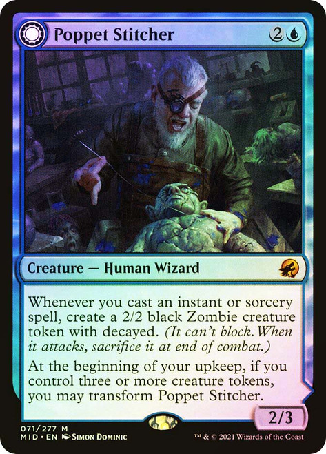Poppet Stitcher // Poppet Factory\nInnistrad: Midnight Hunt\nSingle\nMagic The Gathering