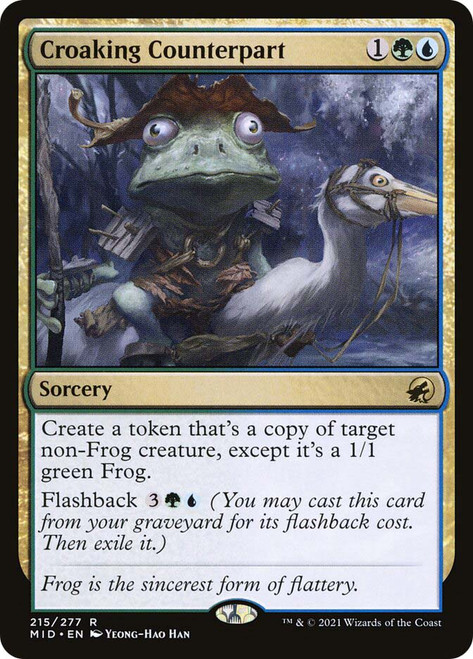 Croaking Counterpart\nInnistrad: Midnight Hunt\nSingle\nMagic The Gathering