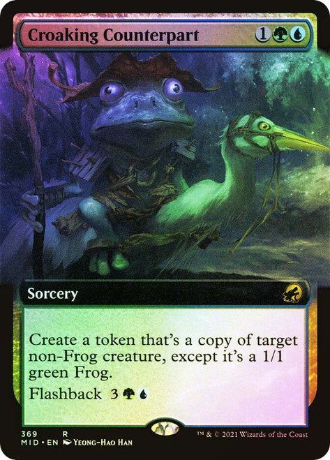 Croaking Counterpart (Extended Art)\nInnistrad: Midnight Hunt - Variants\nSingle\nMagic The Gathering
