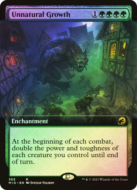 Unnatural Growth (Extended Art)\nInnistrad: Midnight Hunt - Variants\nSingle\nMagic The Gathering