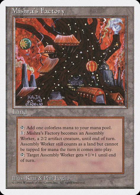 Mishra's Factory\n4th Edition\nSingle\nMagic The Gathering