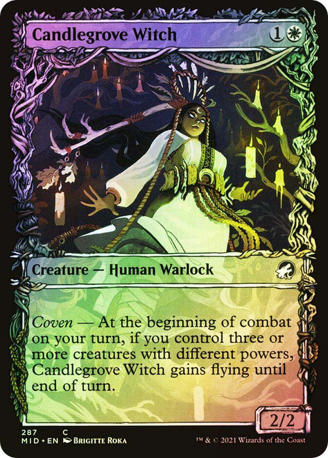 Candlegrove Witch (Showcase)\nInnistrad: Midnight Hunt - Variants\nSingle\nMagic The Gathering