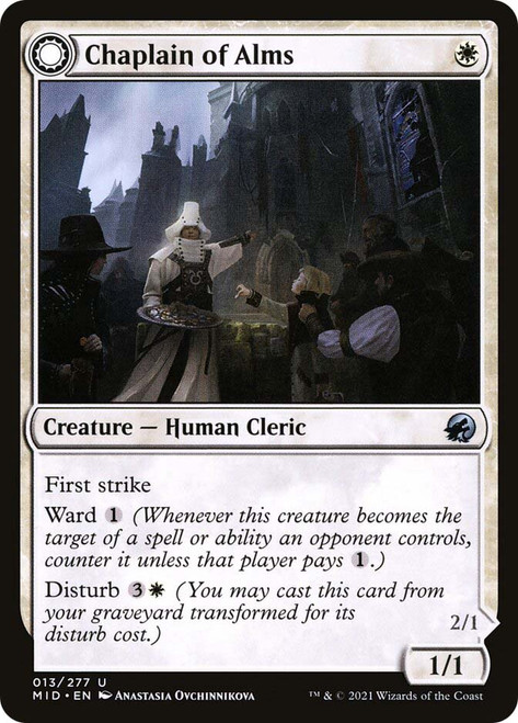 Chaplain of Alms // Chapel Shieldgeist\nInnistrad: Midnight Hunt\nSingle\nMagic The Gathering