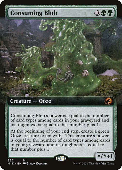 Consuming Blob (Extended Art)\nInnistrad: Midnight Hunt - Variants\nSingle\nMagic The Gathering