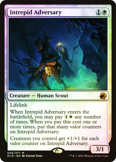 Intrepid Adversary\nInnistrad: Midnight Hunt\nSingle\nMagic The Gathering