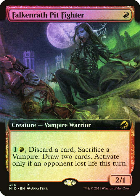 Falkenrath Pit Fighter (Extended Art)\nInnistrad: Midnight Hunt - Variants\nSingle\nMagic The Gathering
