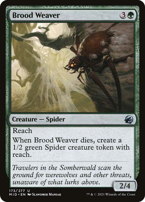 Brood Weaver\nInnistrad: Midnight Hunt\nSingle\nMagic The Gathering
