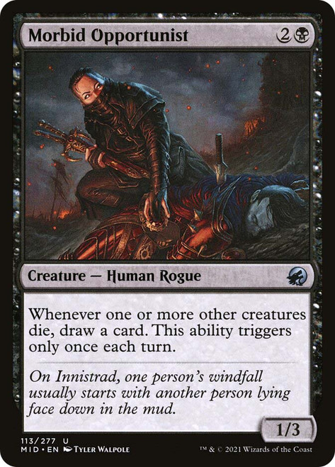 Morbid Opportunist\nInnistrad: Midnight Hunt\nSingle\nMagic The Gathering