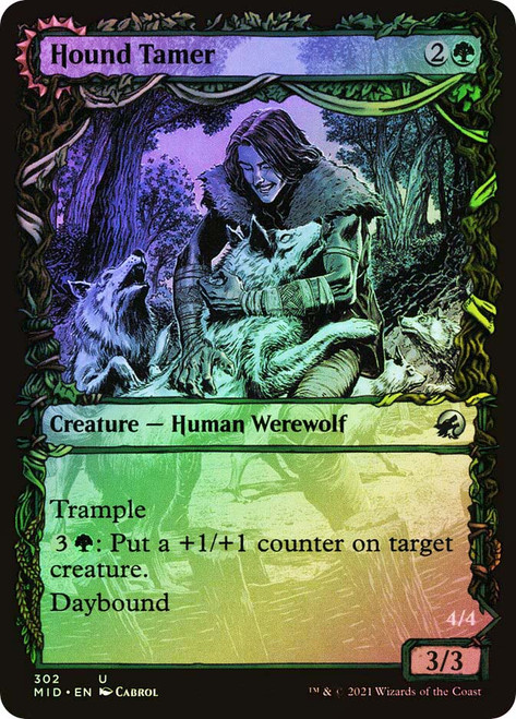 Hound Tamer // Untamed Pup (Showcase)\nInnistrad: Midnight Hunt - Variants\nSingle\nMagic The Gathering