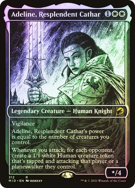 Adeline, Resplendent Cathar (Showcase)\nInnistrad: Midnight Hunt - Variants\nSingle\nMagic The Gathering