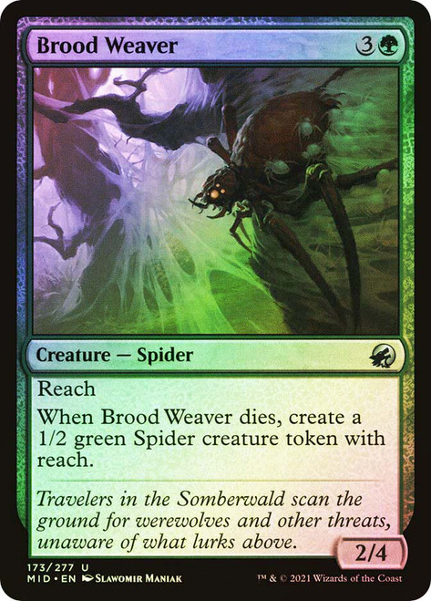 Brood Weaver\nInnistrad: Midnight Hunt\nSingle\nMagic The Gathering