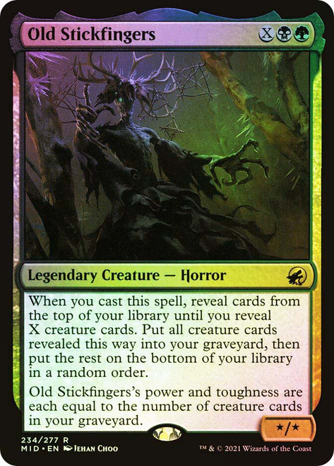 Old Stickfingers\nInnistrad: Midnight Hunt\nSingle\nMagic The Gathering