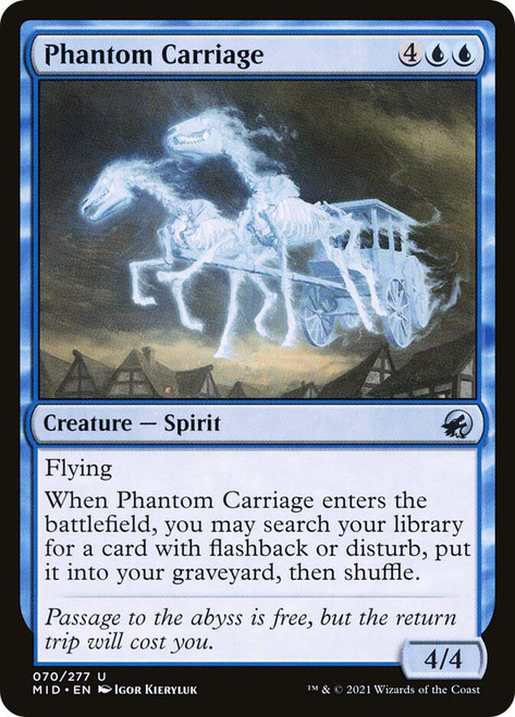 Phantom Carriage\nInnistrad: Midnight Hunt\nSingle\nMagic The Gathering