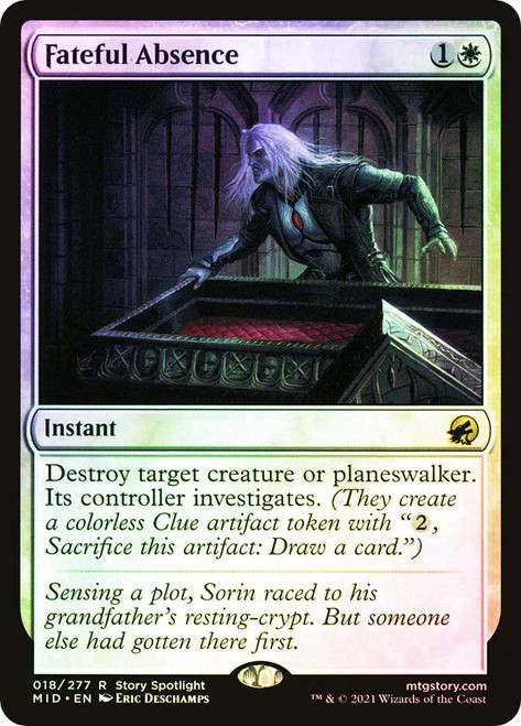 Fateful Absence\nInnistrad: Midnight Hunt\nSingle\nMagic The Gathering