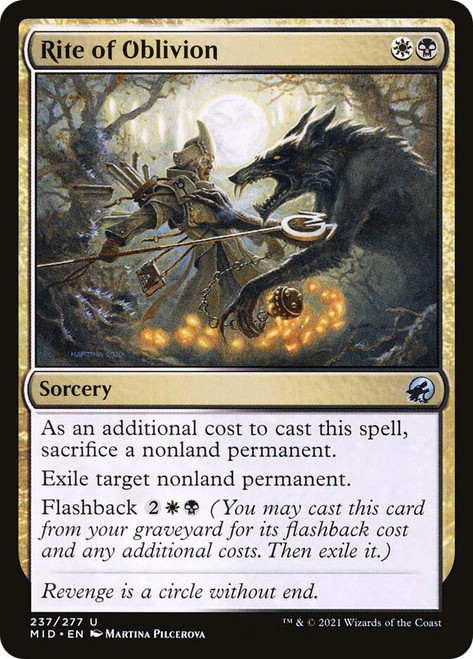 Rite of Oblivion\nInnistrad: Midnight Hunt\nSingle\nMagic The Gathering