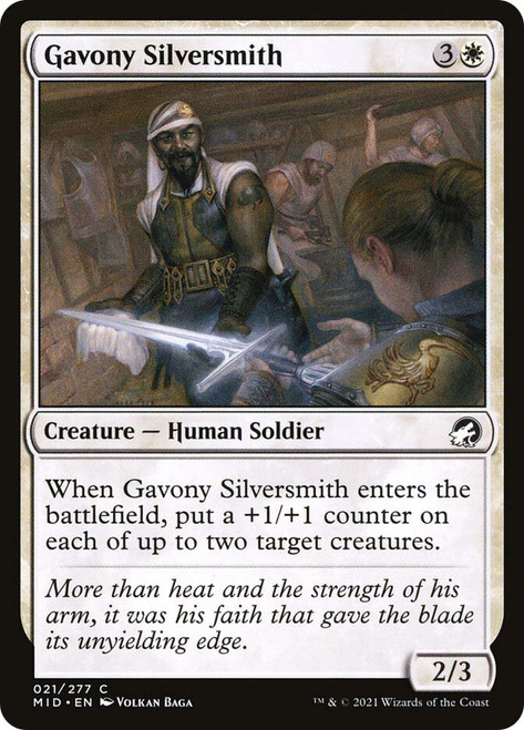 Gavony Silversmith\nInnistrad: Midnight Hunt\nSingle\nMagic The Gathering