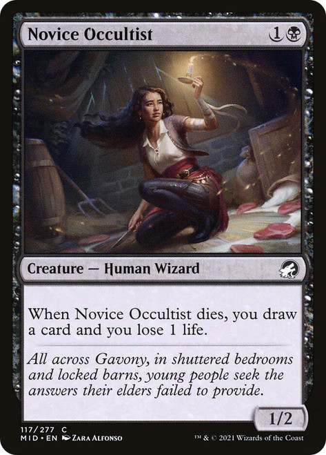 Novice Occultist\nInnistrad: Midnight Hunt\nSingle\nMagic The Gathering